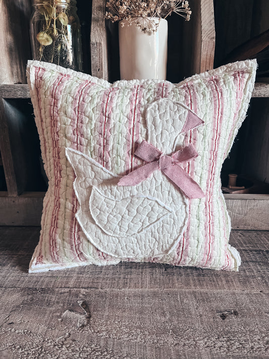 Vintage Quilt Duck Pillow