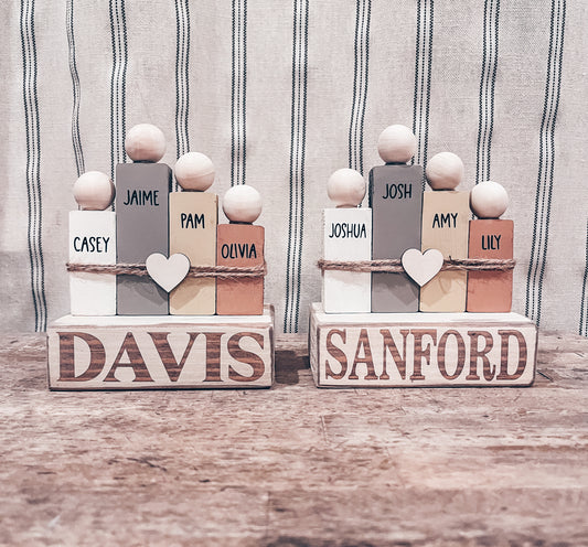 Single Custom Wood Block Family
